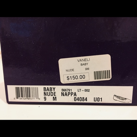 NIB Van Eli baby flats in nude Napa leather - Picture 6 of 8